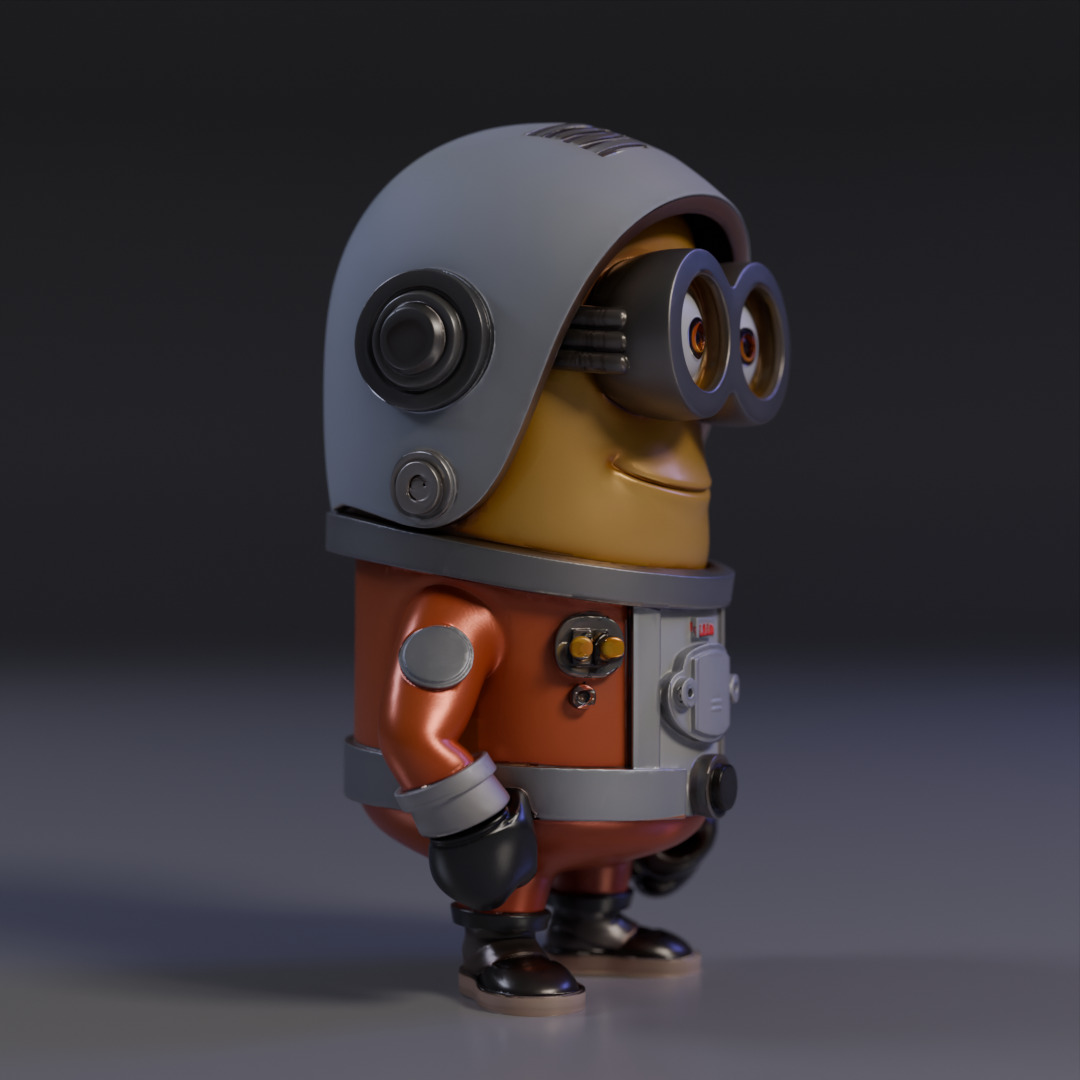 Minion Astronaut 3D print model_9