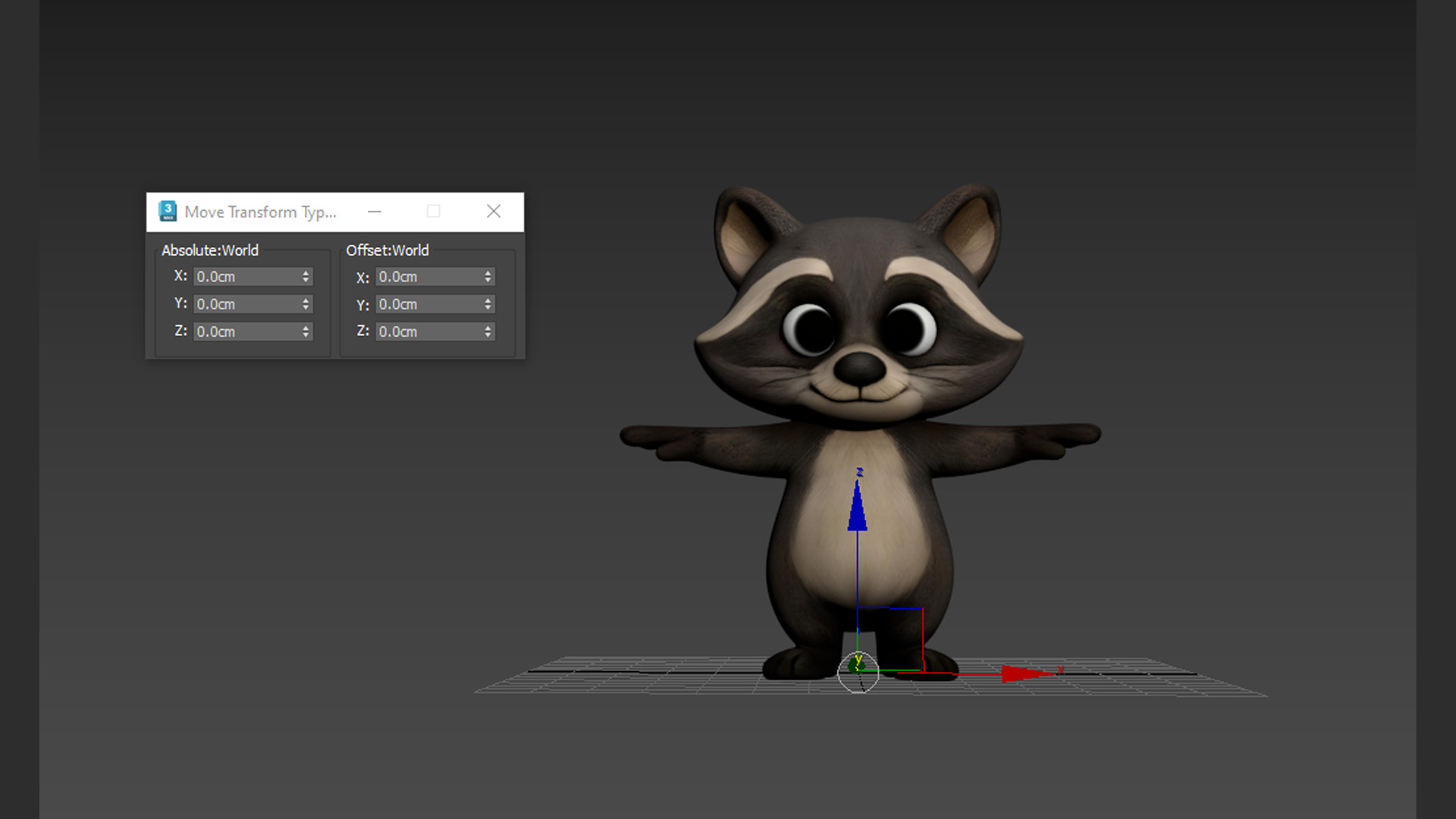 Cartoon Raccoon Low-poly 3D model_14