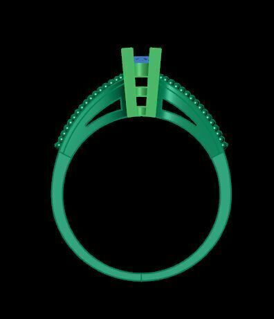 Solitaire Ring For Women 3D print model_14