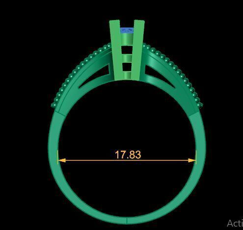 Solitaire Ring For Women 3D print model_17