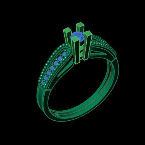 Solitaire Ring For Women 3D print model_12