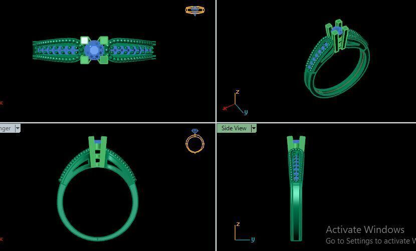Solitaire Ring For Women 3D print model_16