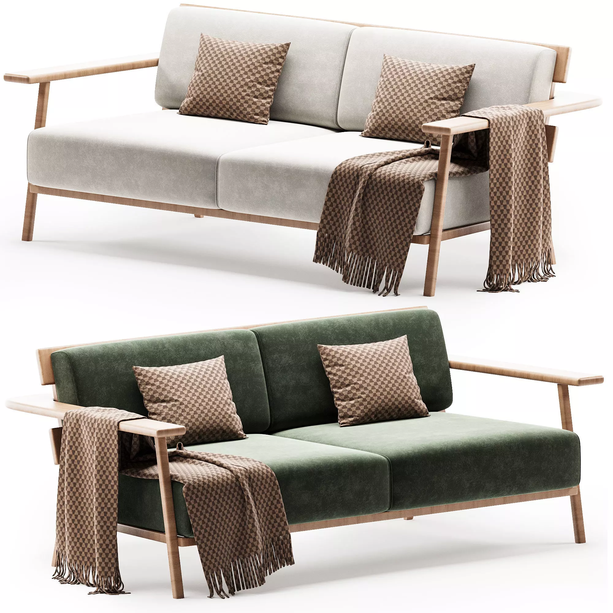 PARALEL 2 Seater Garden Sofa By POINT 3D model