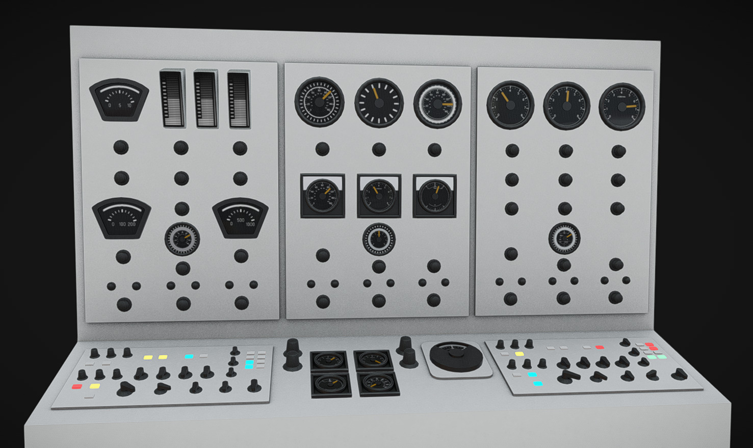 Computer Terminal 03 Low-poly 3D model_2