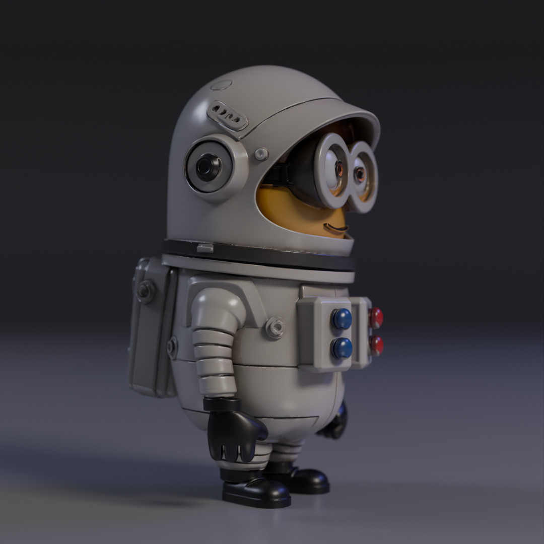 Minion Astronaut 3D print model_9