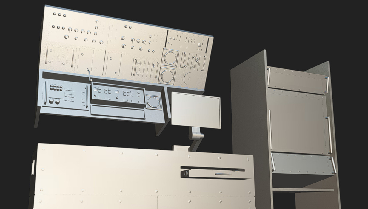 Computer Terminal 04 Low-poly 3D model_7