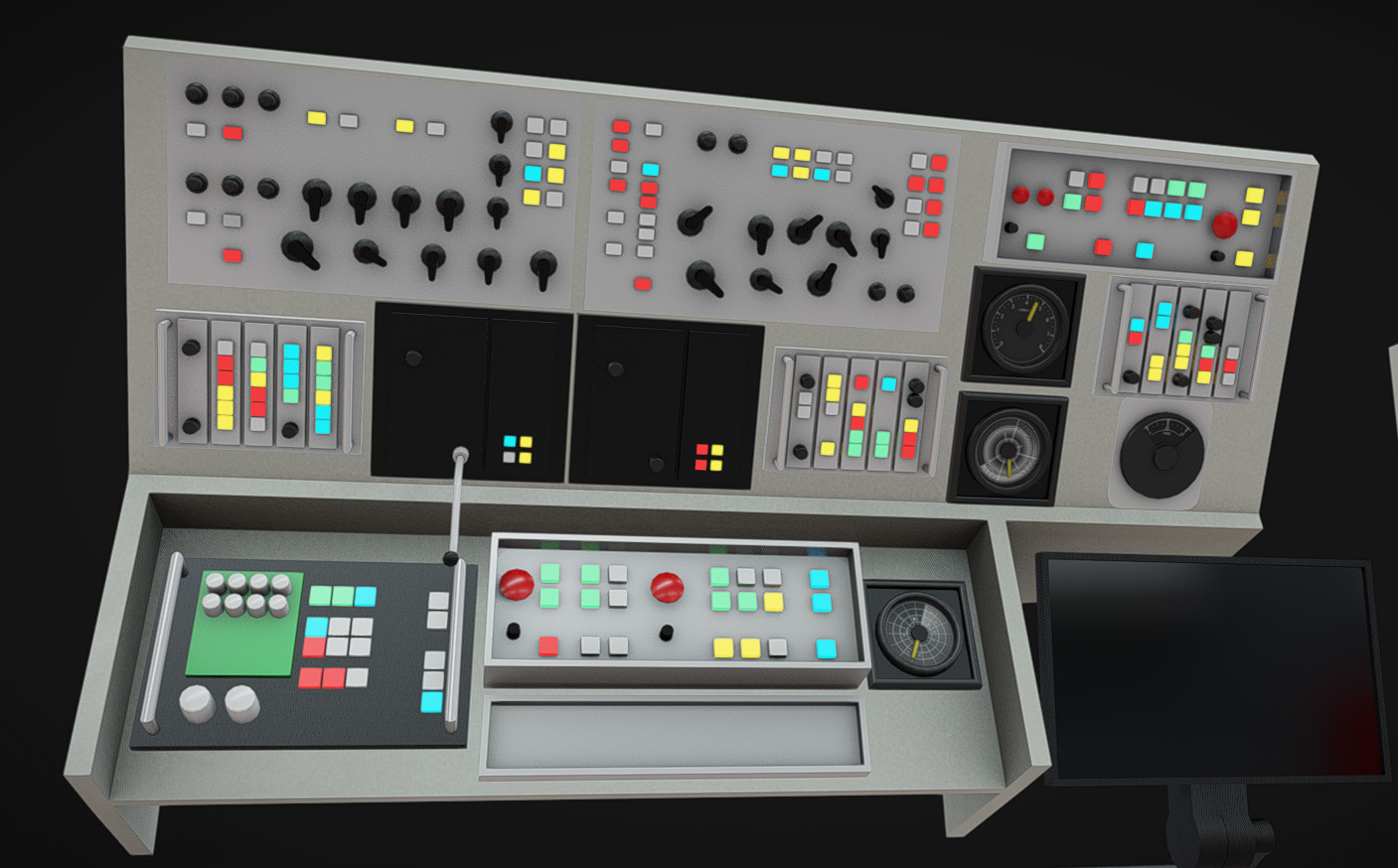 Computer Terminal 04 Low-poly 3D model_2