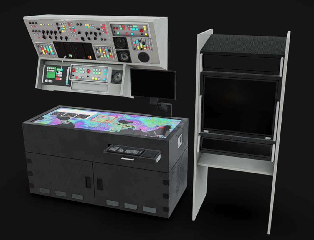 Computer Terminal 04 Low-poly 3D model_1