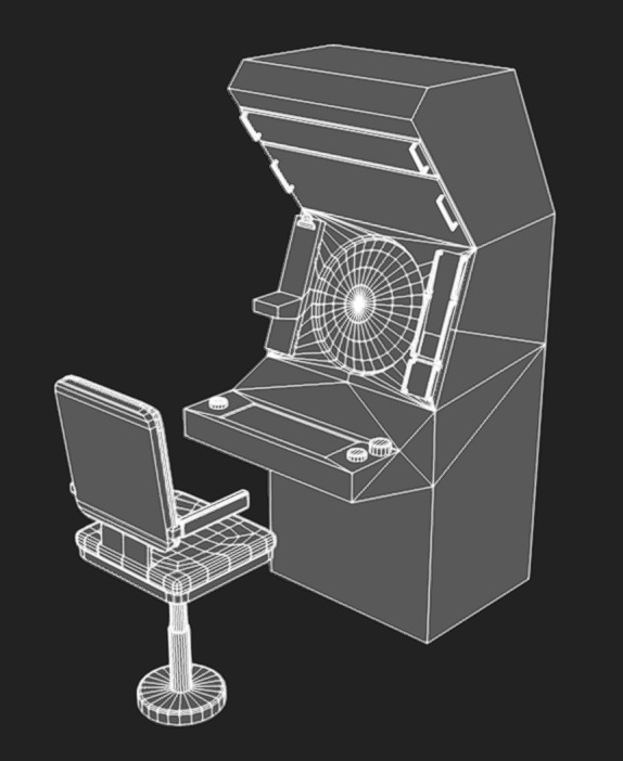 Computer Terminal 05 Low-poly 3D model_9