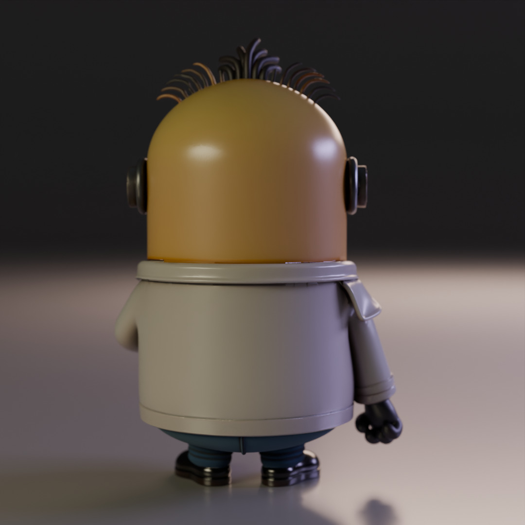 minion scientist 3D print model_13