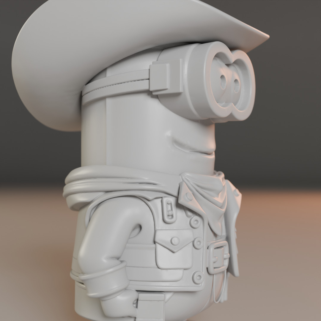 Minion cowboy 3D print model_6