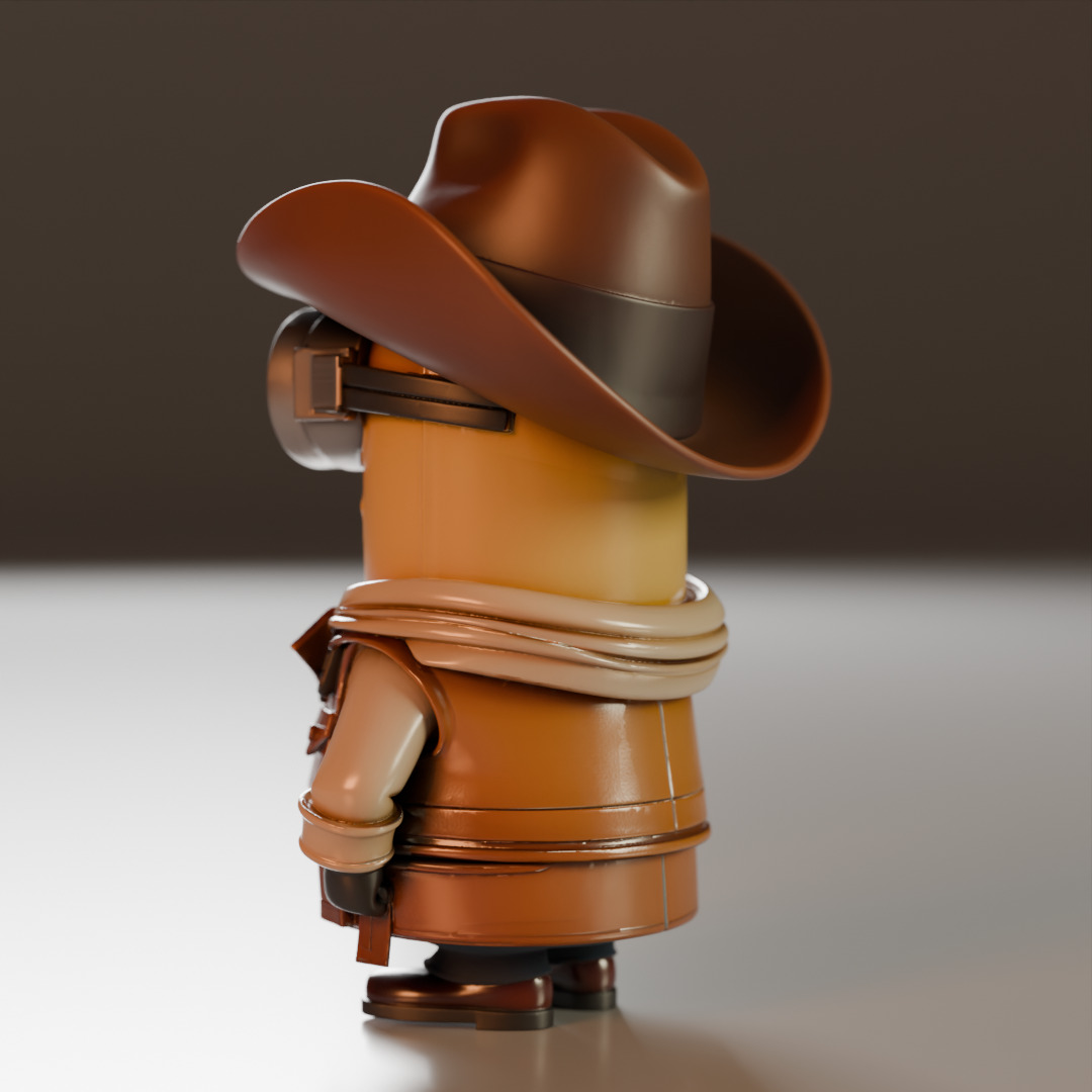 Minion cowboy 3D print model_10
