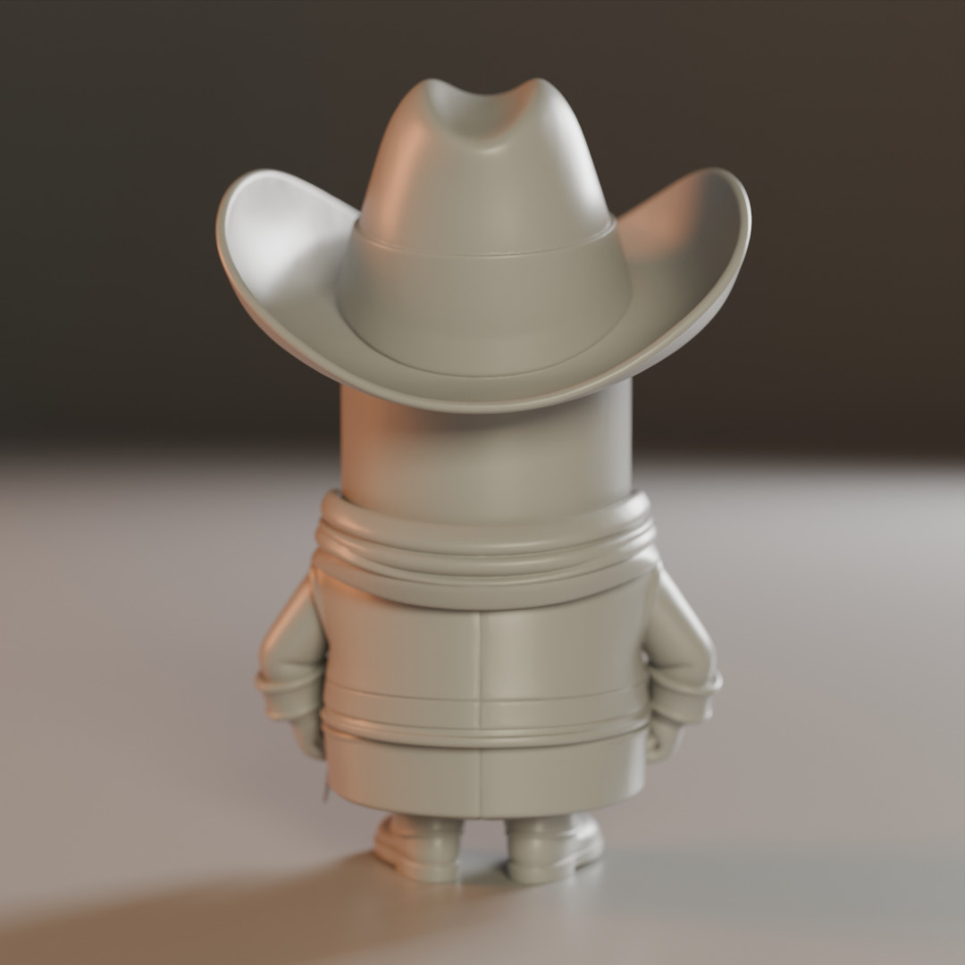 Minion cowboy 3D print model_5