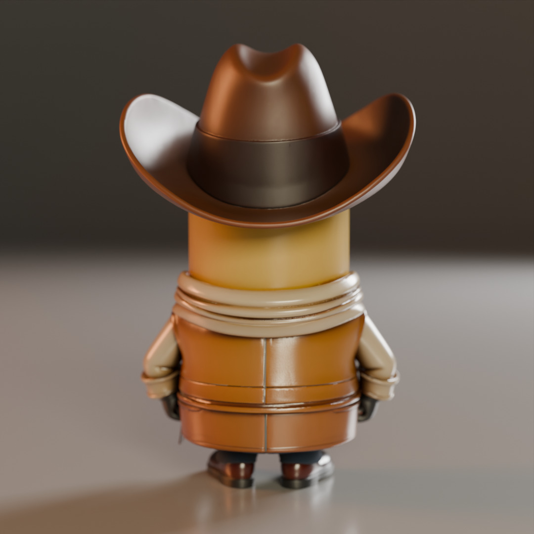 Minion cowboy 3D print model_13