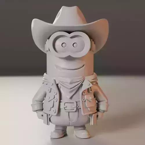 Minion cowboy 3D print model