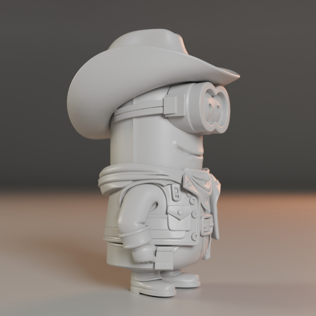 Minion cowboy 3D print model_2