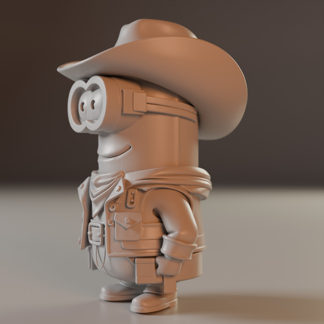 Minion cowboy 3D print model_1