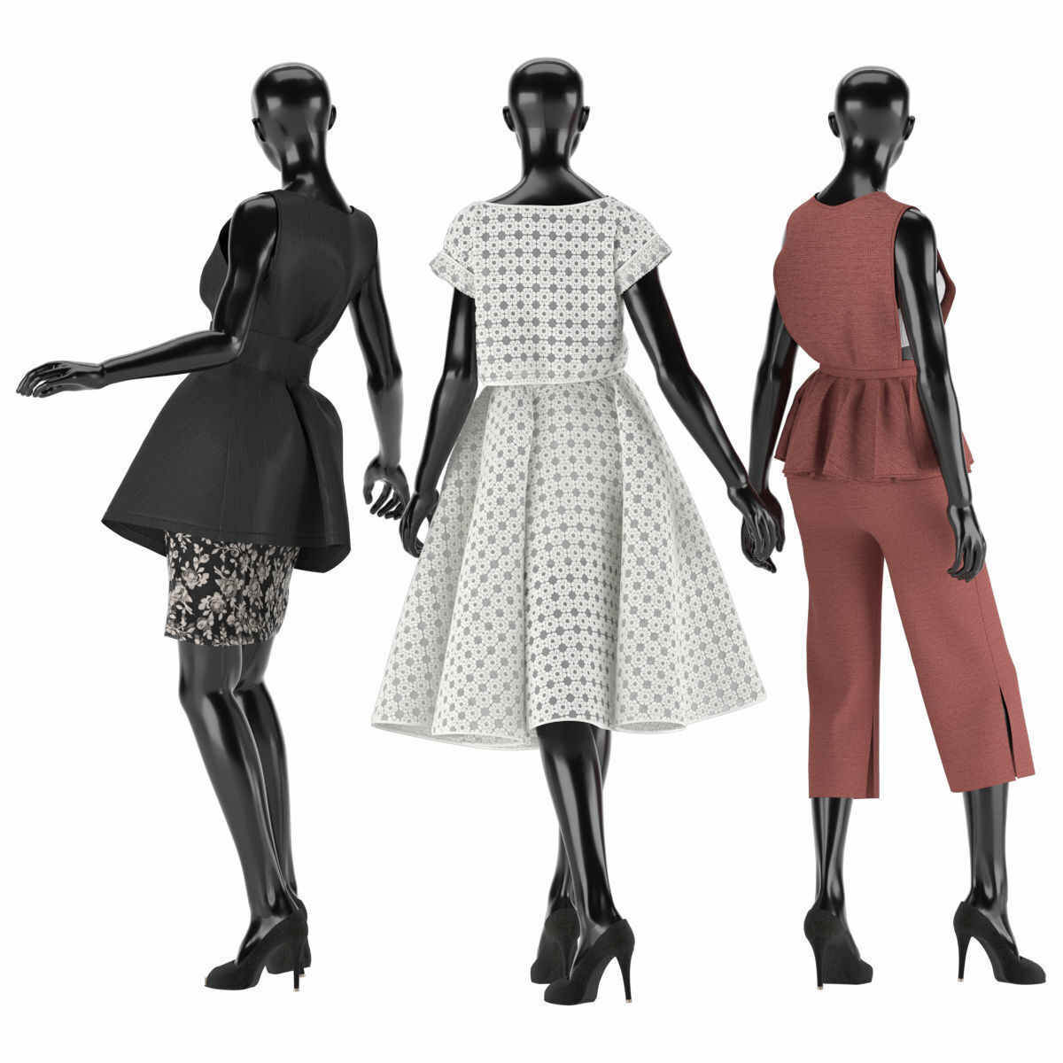 Mannequin Set Vol 08 Low-poly 3D model_3