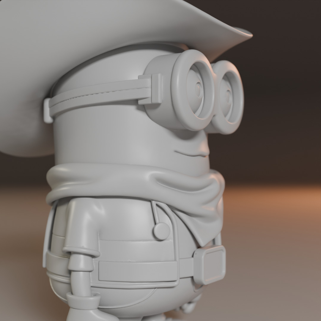 Minion cowboy 3D print model_5