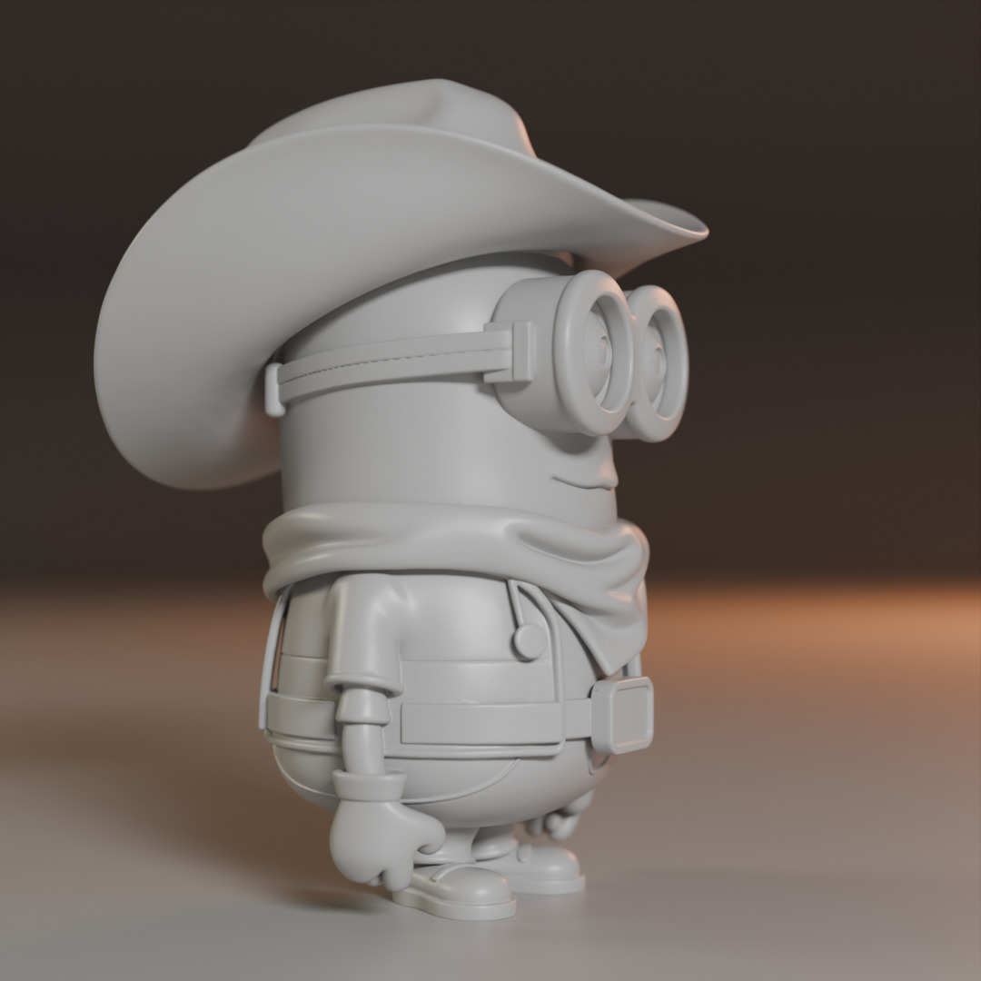 Minion cowboy 3D print model_2