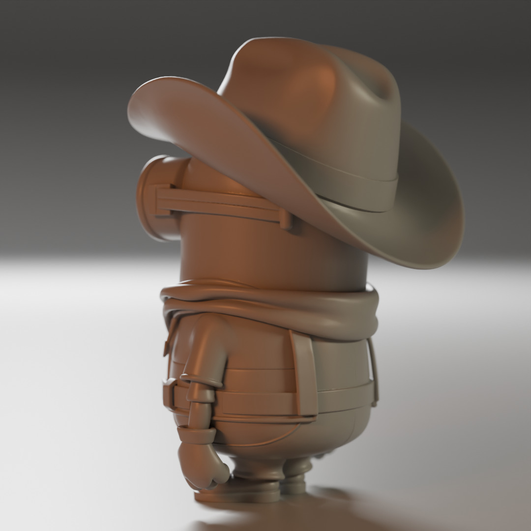 Minion cowboy 3D print model_3
