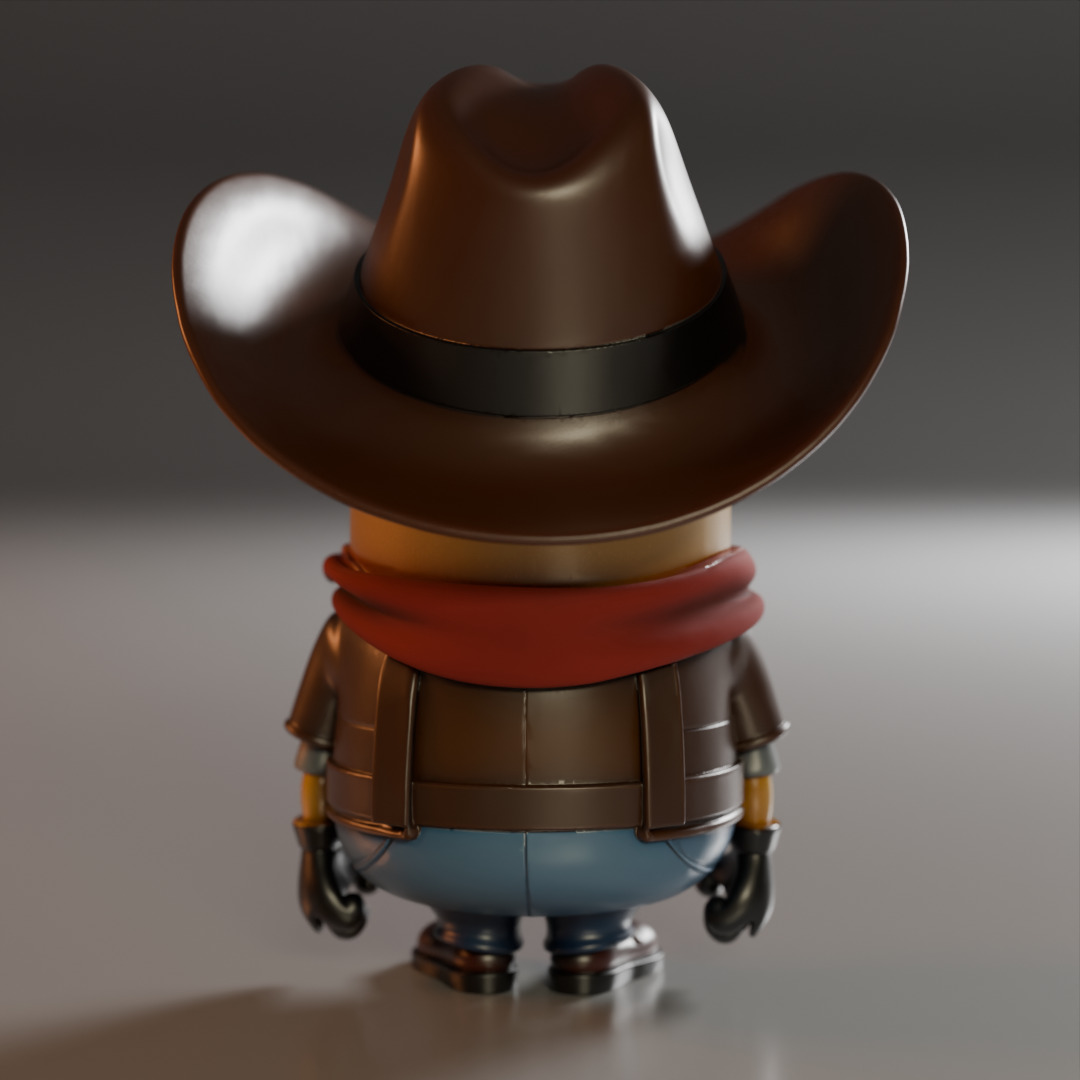Minion cowboy 3D print model_13