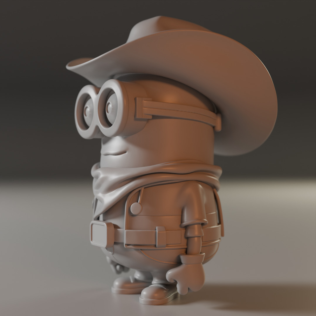 Minion cowboy 3D print model_1