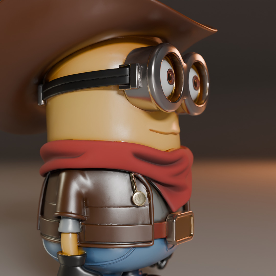 Minion cowboy 3D print model_12