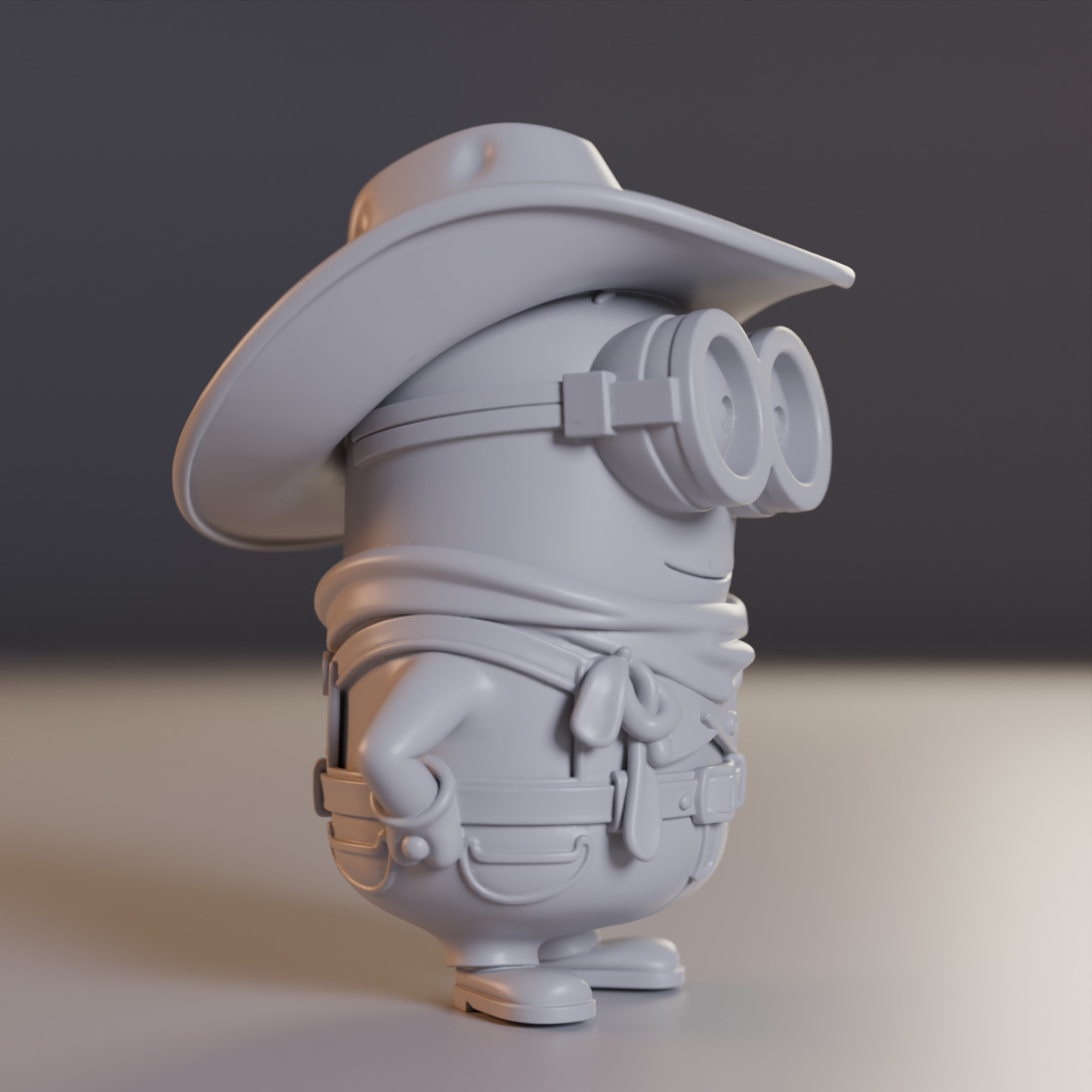 Minion cowboy 3D print model_2