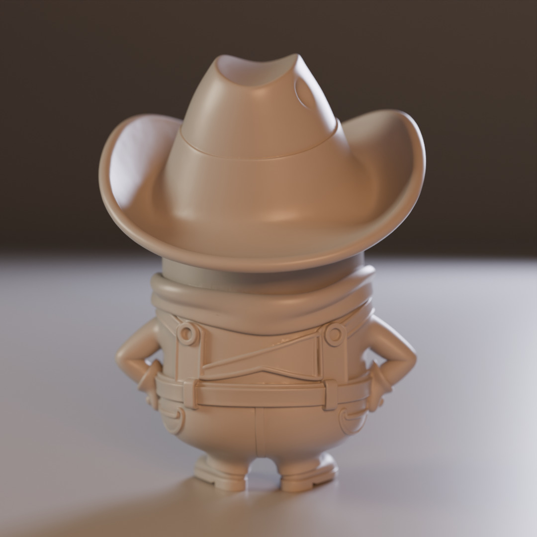 Minion cowboy 3D print model_6