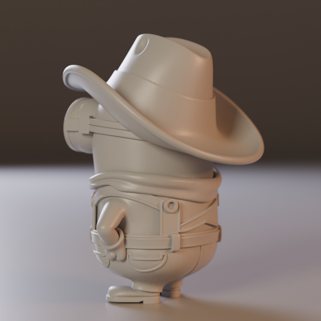 Minion cowboy 3D print model_3