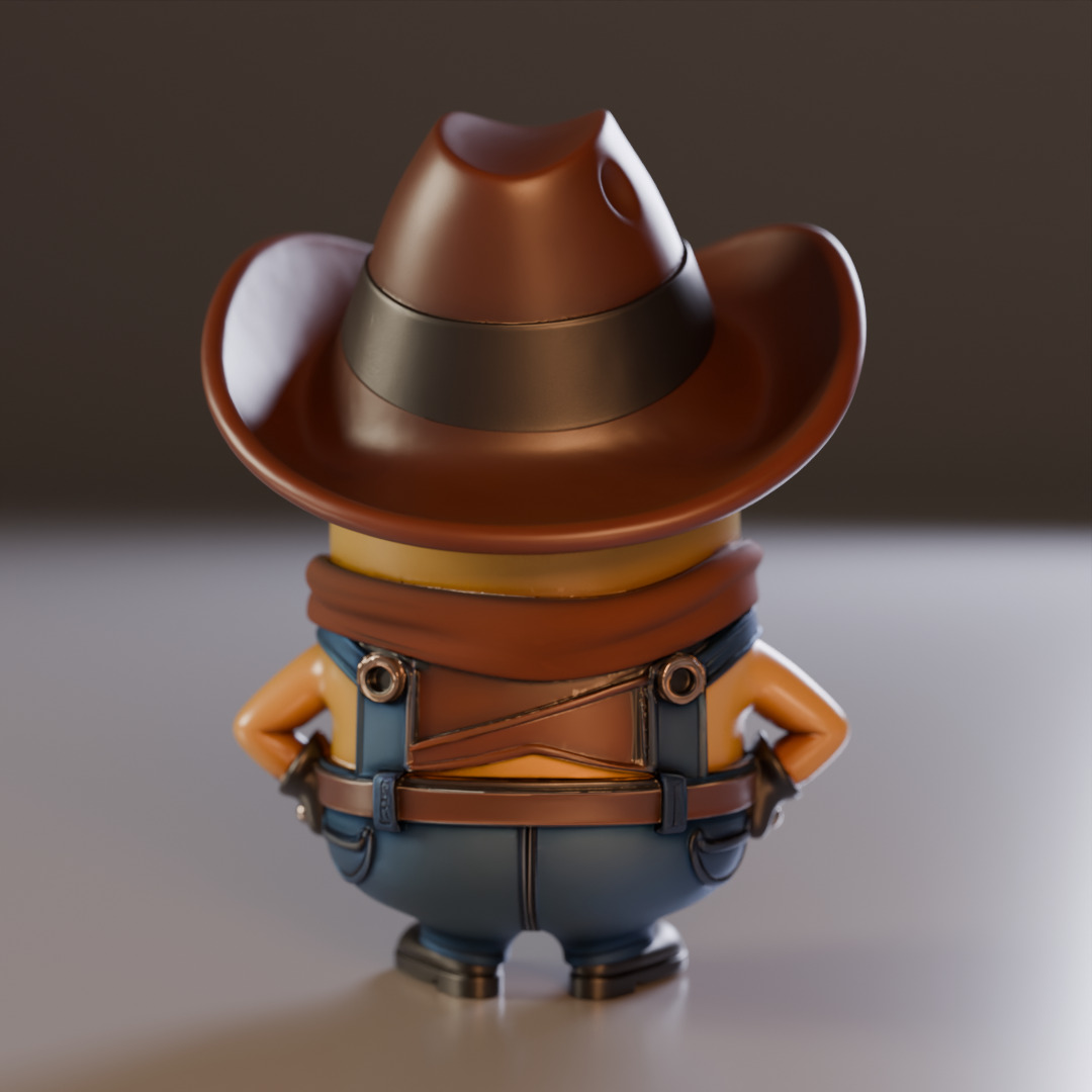 Minion cowboy 3D print model_13