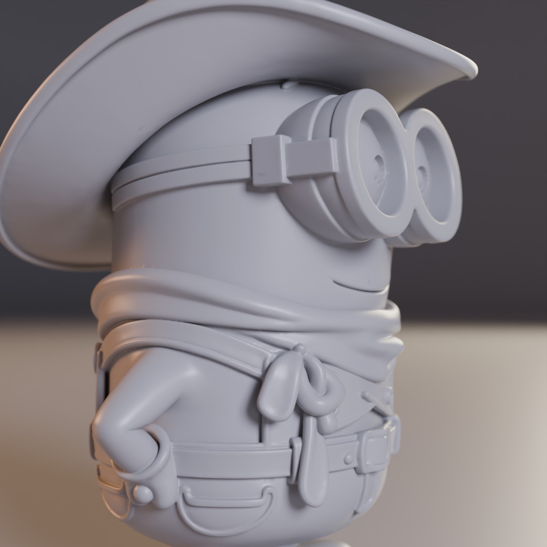 Minion cowboy 3D print model_5