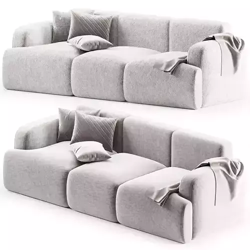 Stella Cream Boucle Sofa