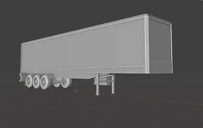 Standard Flat TILT Semi Trailer Truck 3D Model