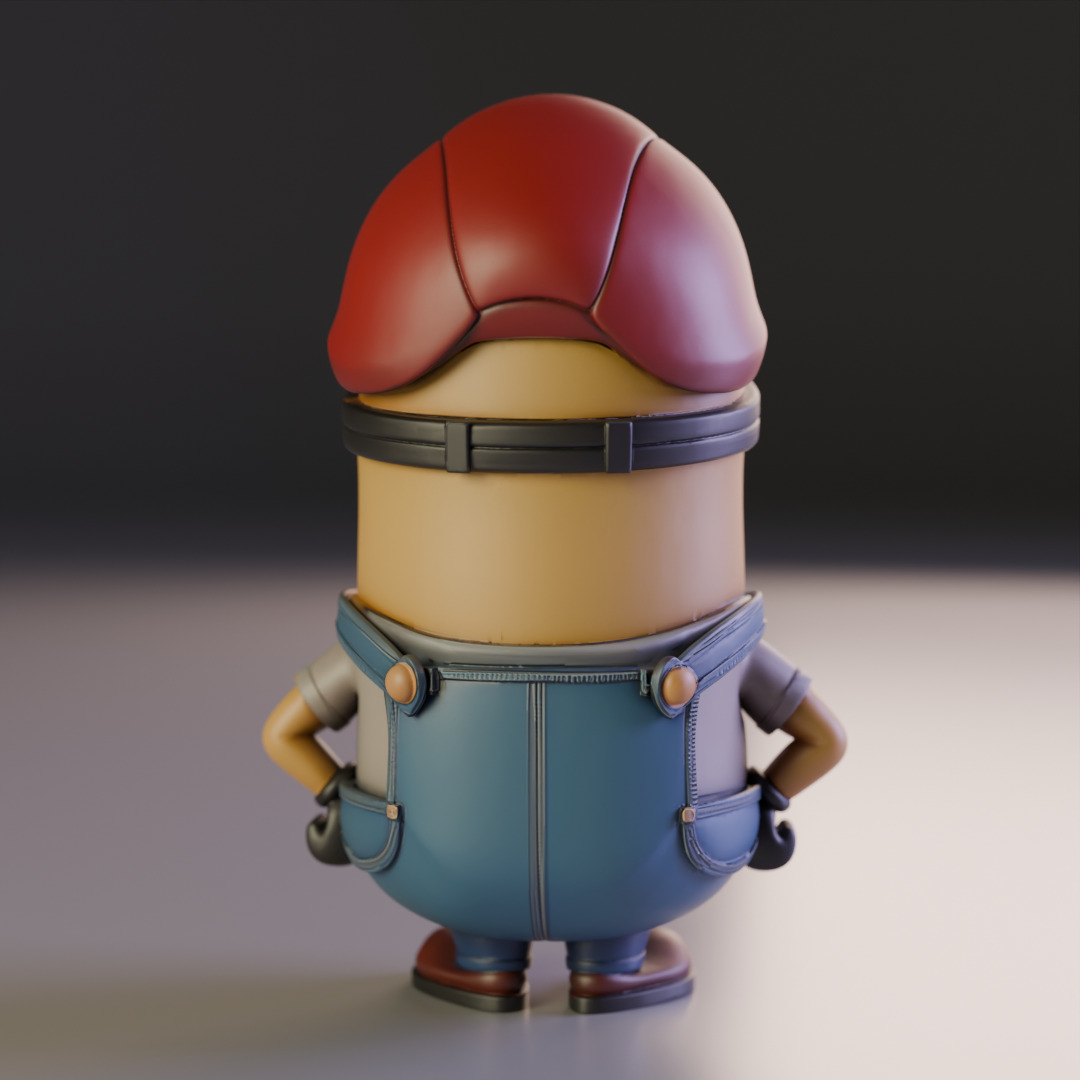 Minion plumber 3D print model_13