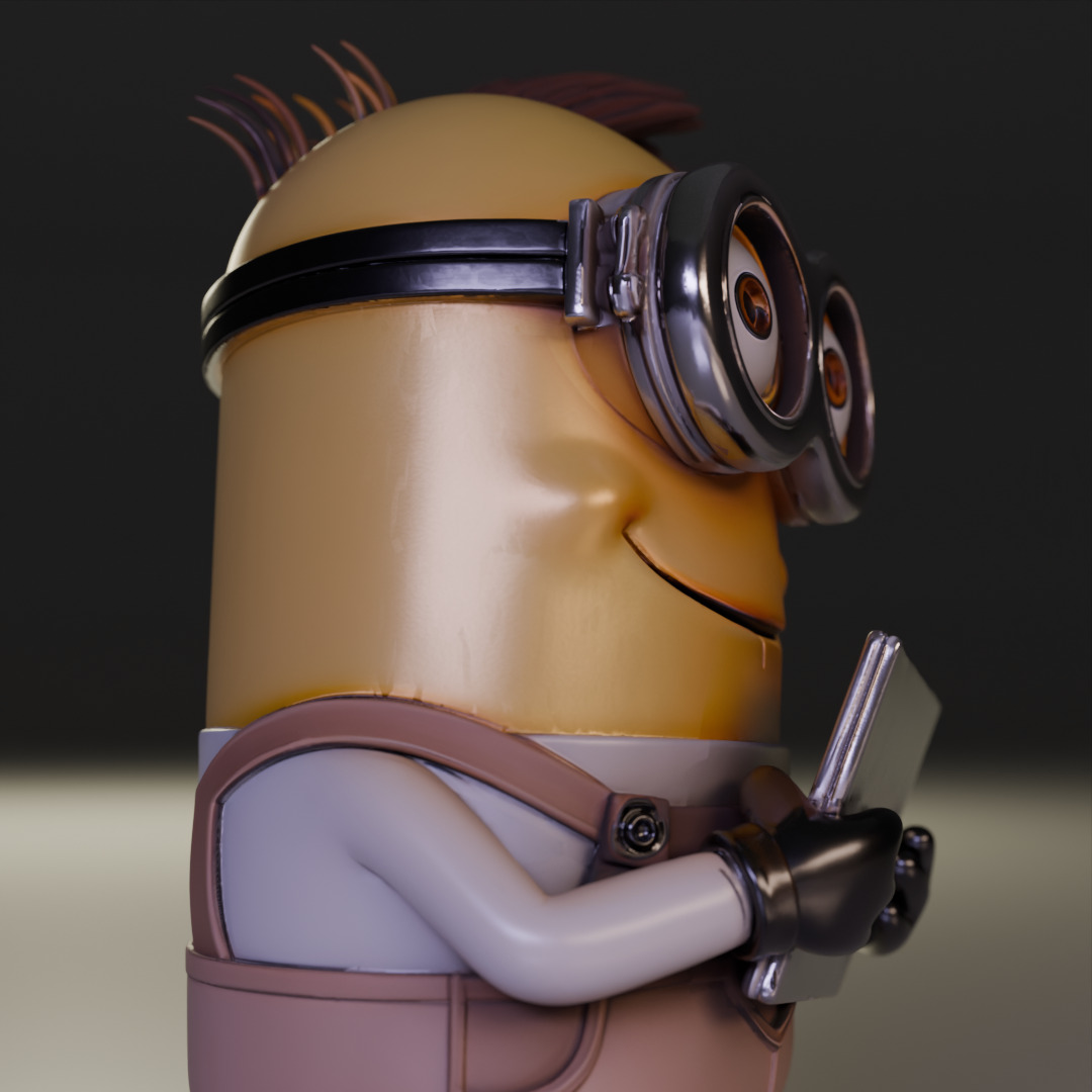 Minion businessman 3D print model_12