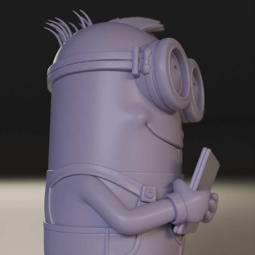 Minion businessman 3D print model_5