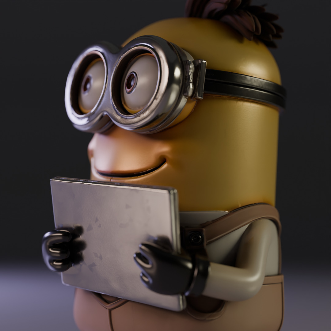 Minion businessman 3D print model_11