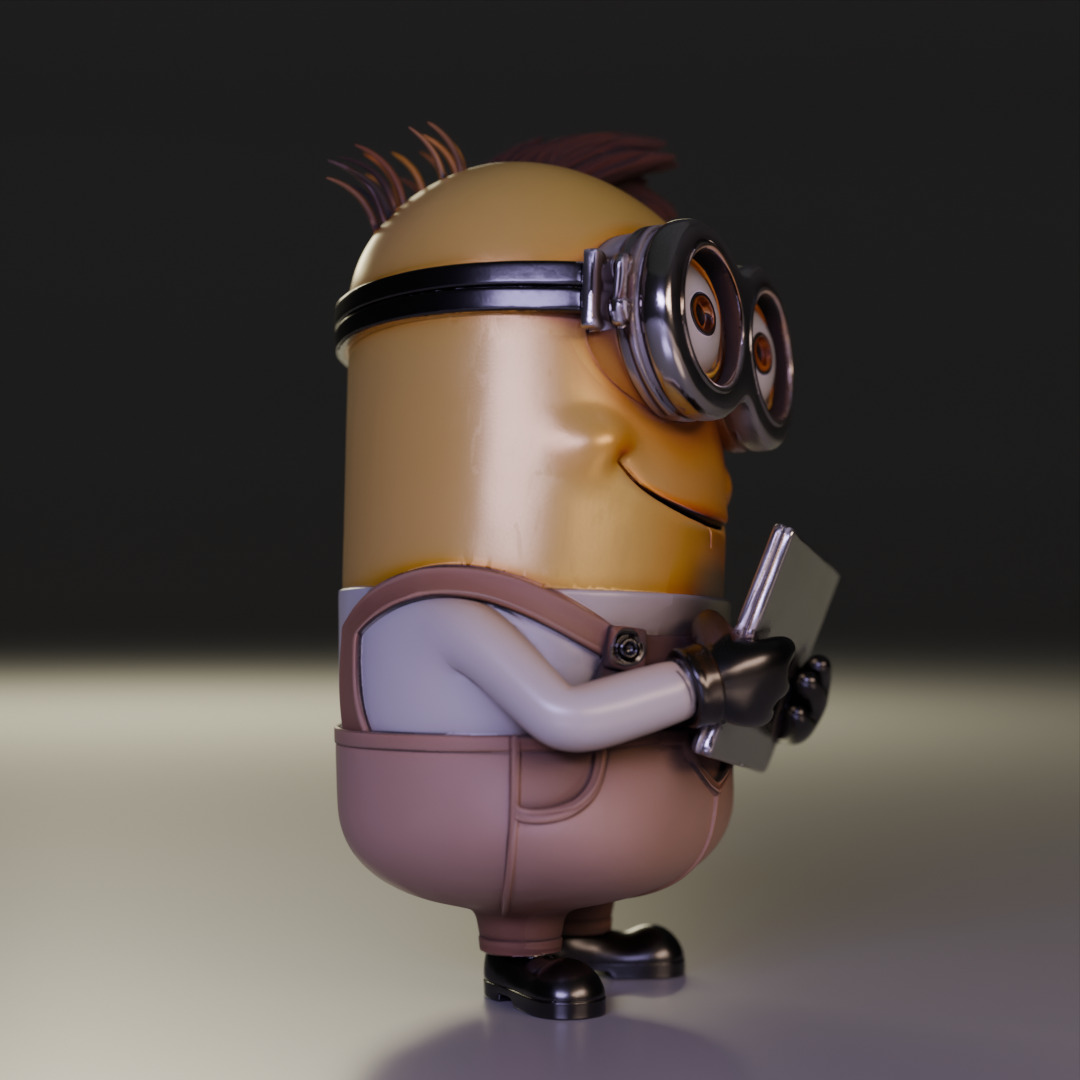 Minion businessman 3D print model_9