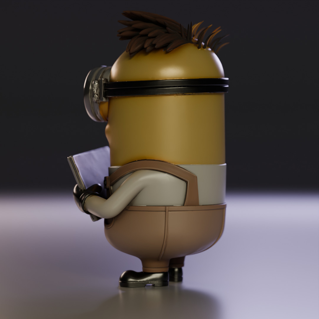 Minion businessman 3D print model_10
