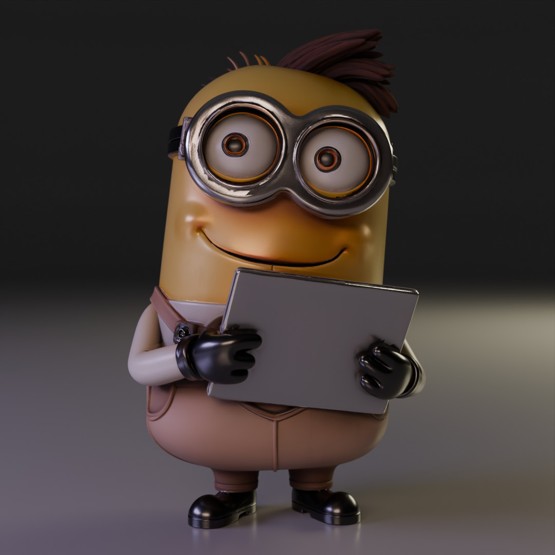 Minion businessman 3D print model_8