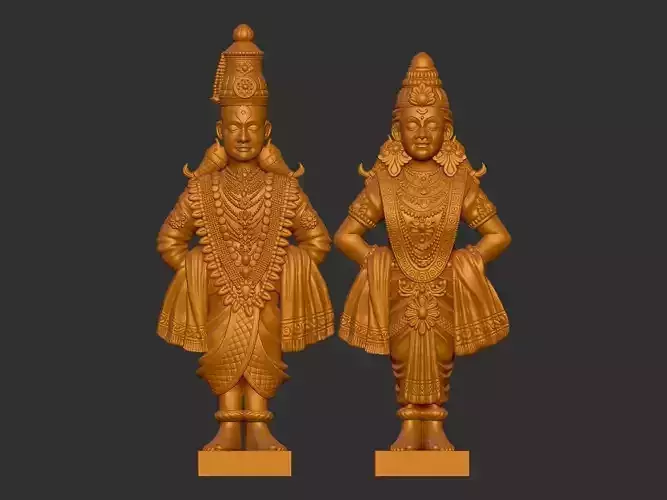 Vitthal Rukmini God With Close eyes