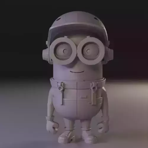 Minions car racer 3D print model