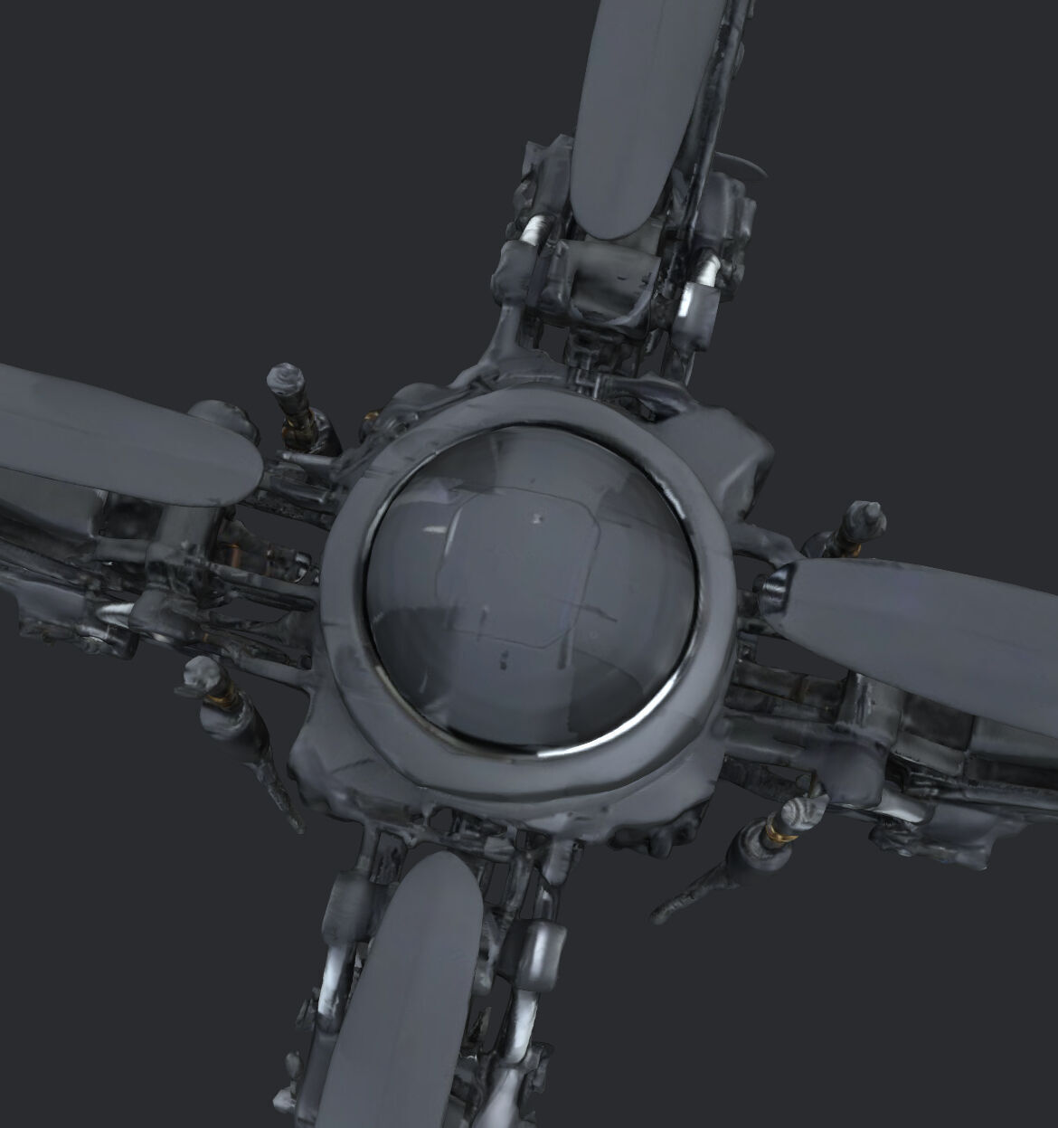 Futuristic Robotic Submarine Drone FRD-02 3D model_5