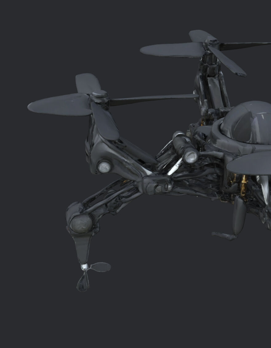 Futuristic Robotic Submarine Drone FRD-02 3D model_6