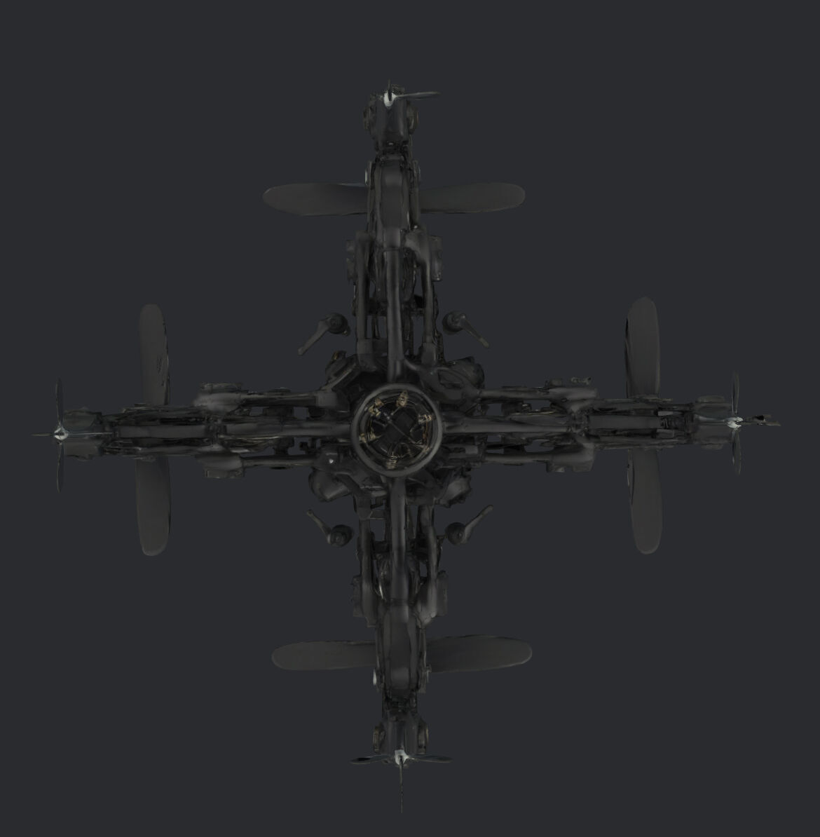 Futuristic Robotic Submarine Drone FRD-02 3D model_7