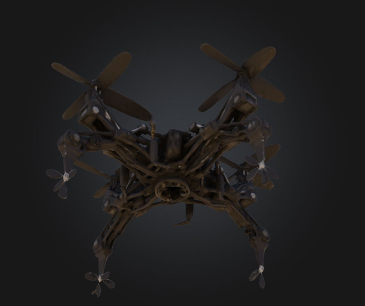 Futuristic Robotic Submarine Drone FRD-02 3D model_15