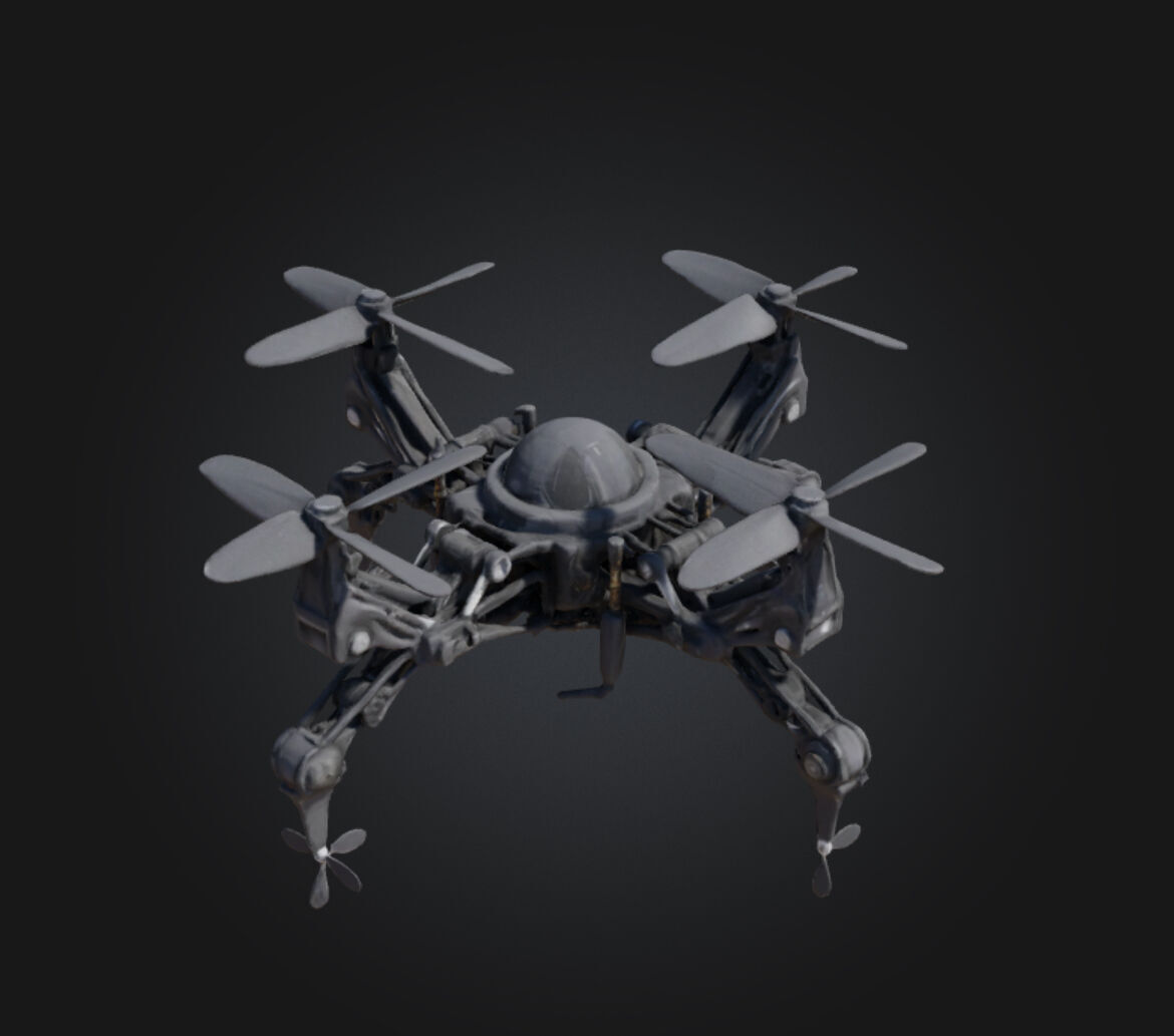 Futuristic Robotic Submarine Drone FRD-02 3D model_12