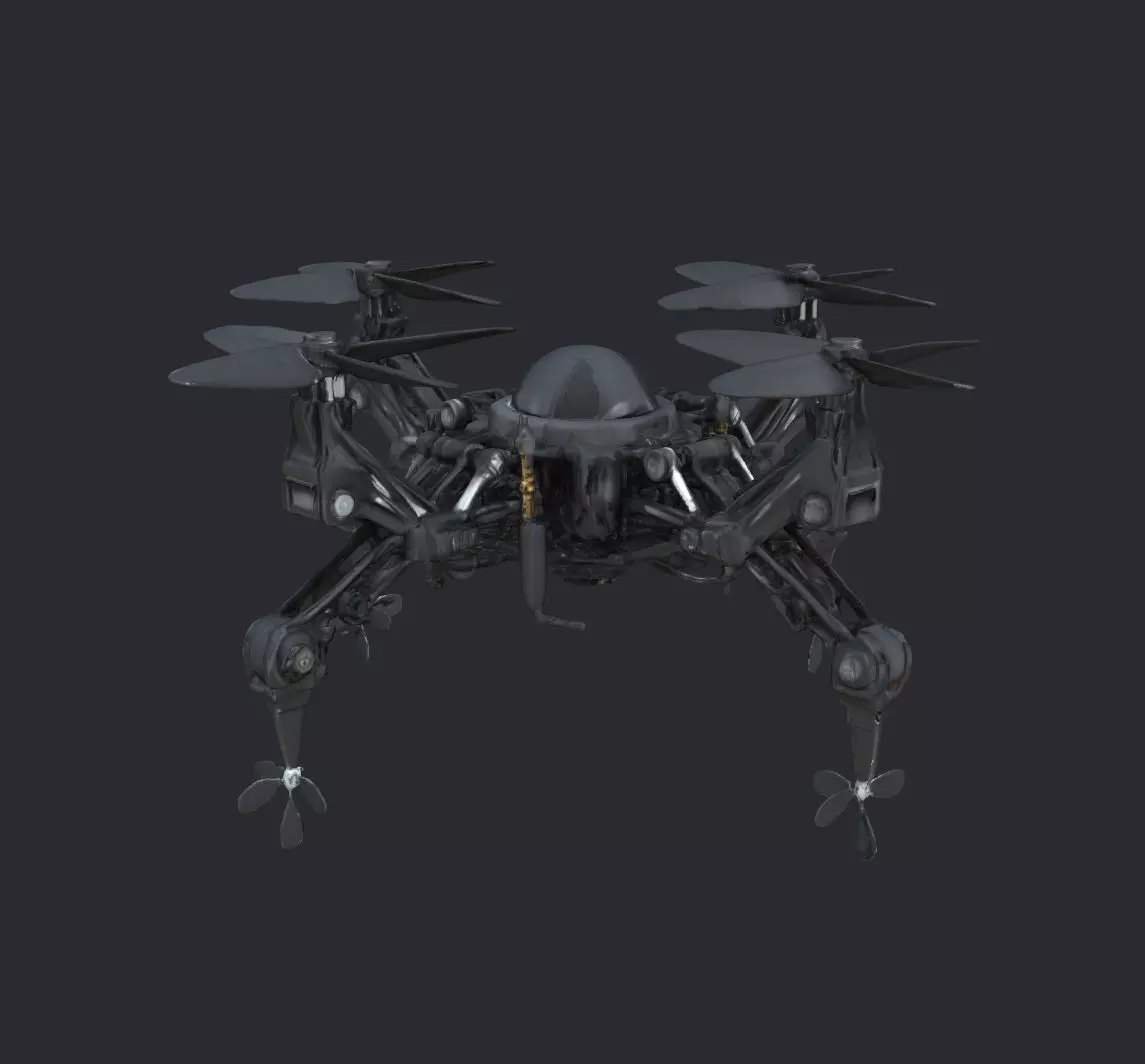 Futuristic Robotic Submarine Drone FRD-02 3D model_0